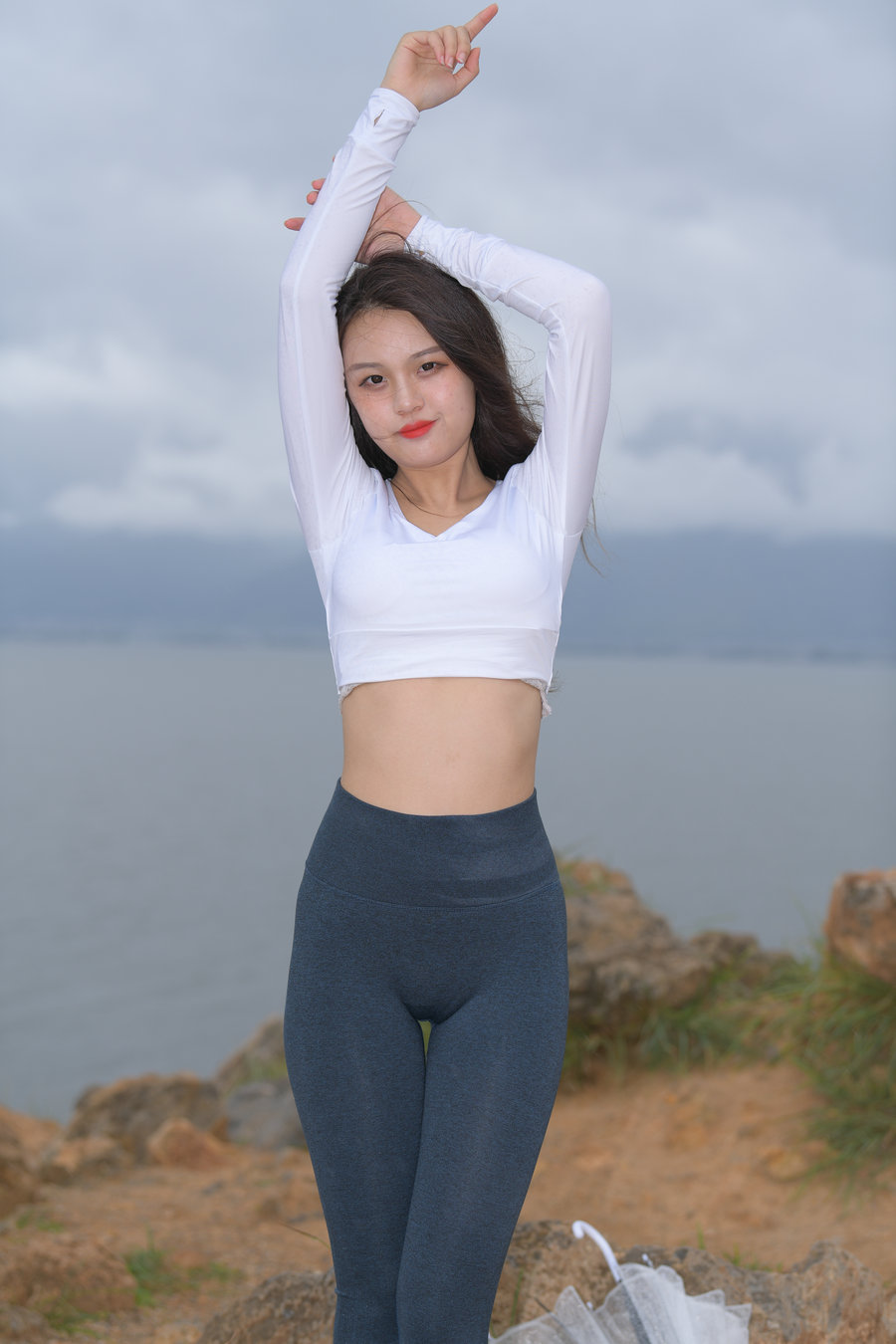 图片[2]-深蓝色瑜伽裤甜美女孩 J1320 514P2V-17.5GB-盲兔兔