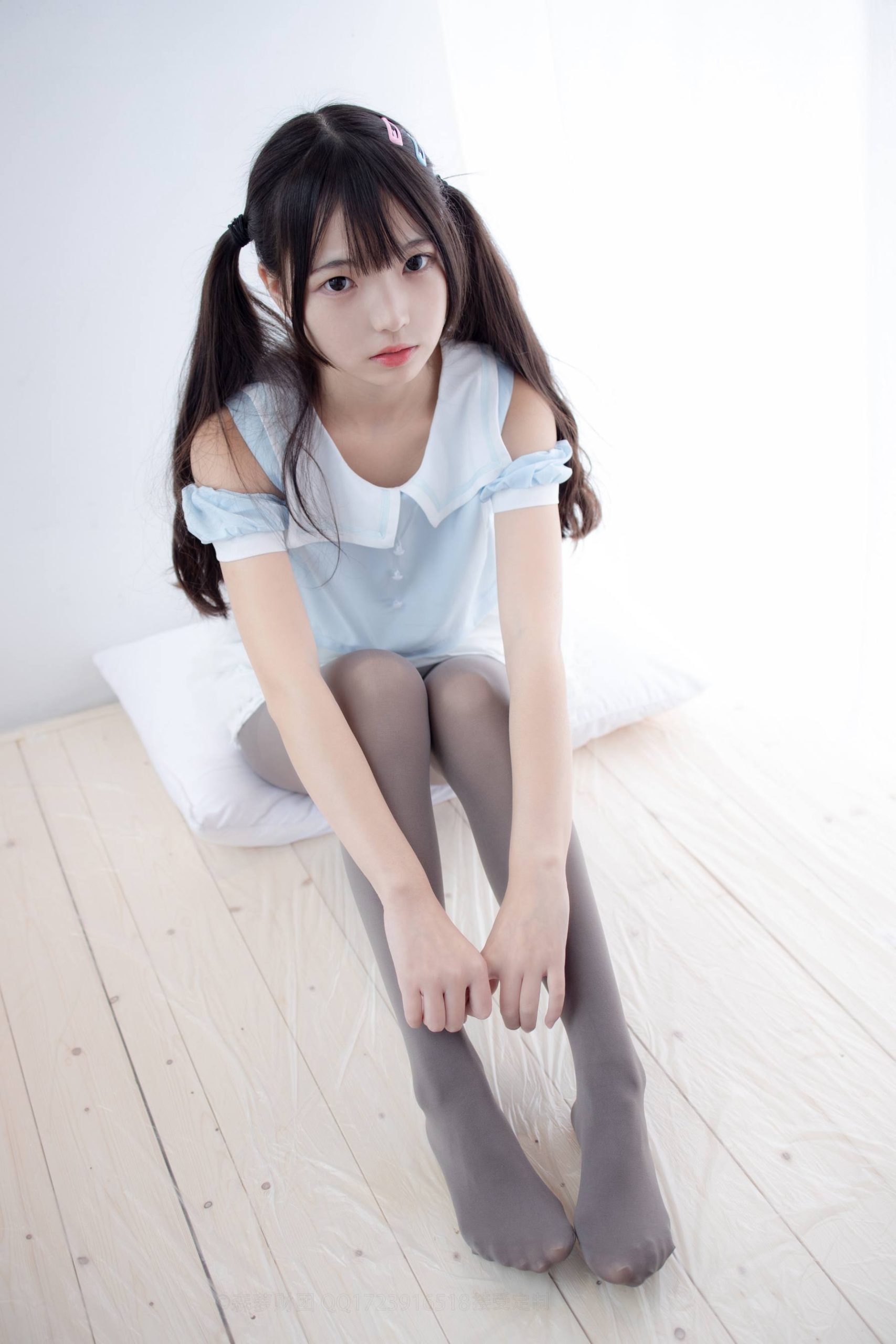 图片[3]-超级甜美的灰丝小姑娘【86P】20005-盲兔兔