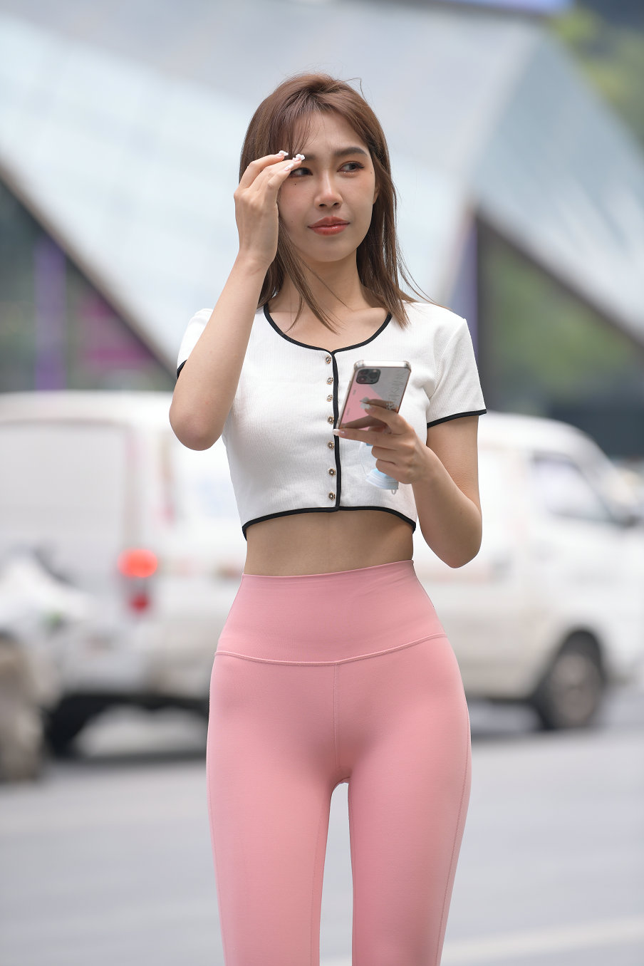 图片[2]-街拍粉色瑜伽裤女孩J2900 645P1V-20.7GB-盲兔兔