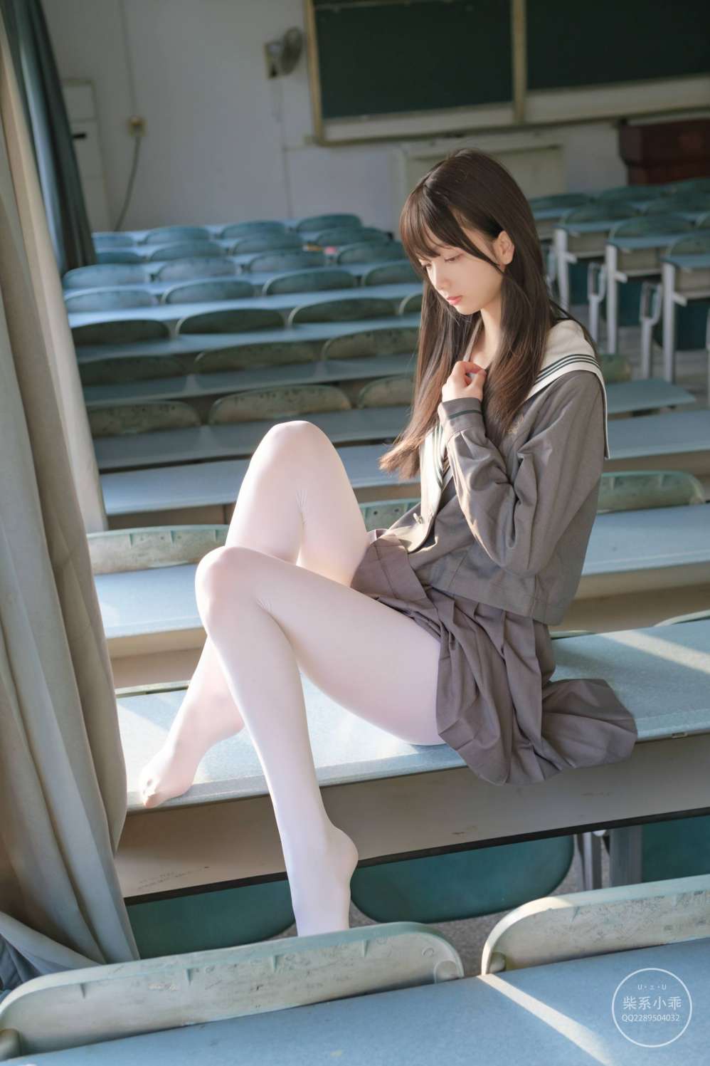 图片[5]-白丝清纯少女真的太可爱了【60P】20001-盲兔兔
