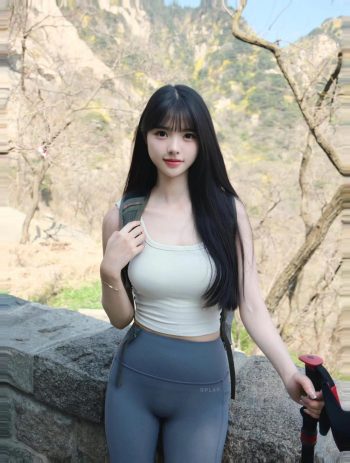 图片[9]-爱爬山的瑜伽裤MM，太甜美了！~-盲兔兔