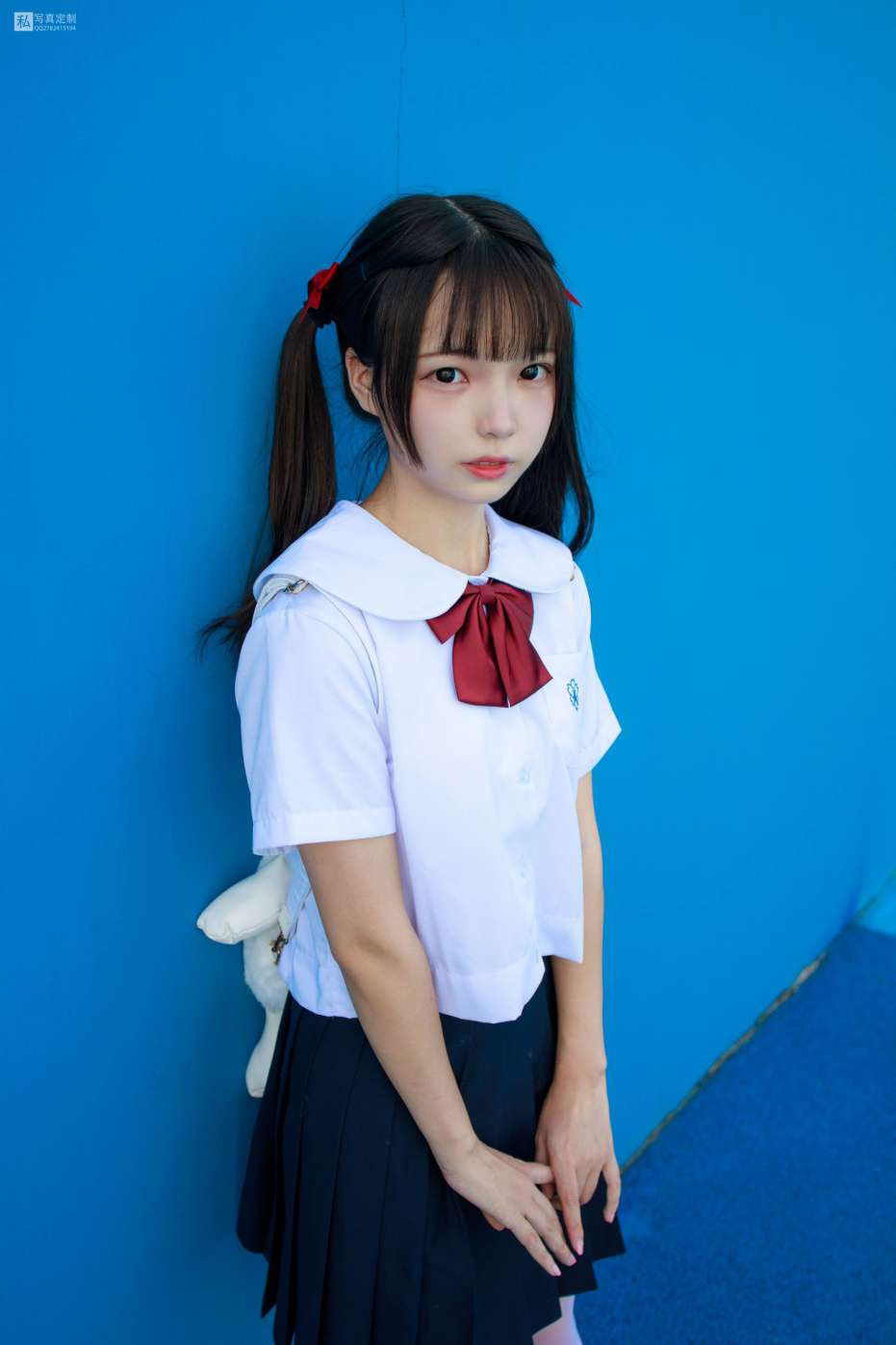 图片[2]-眼神好清澈的双马尾白丝女孩【75P】20019-盲兔兔