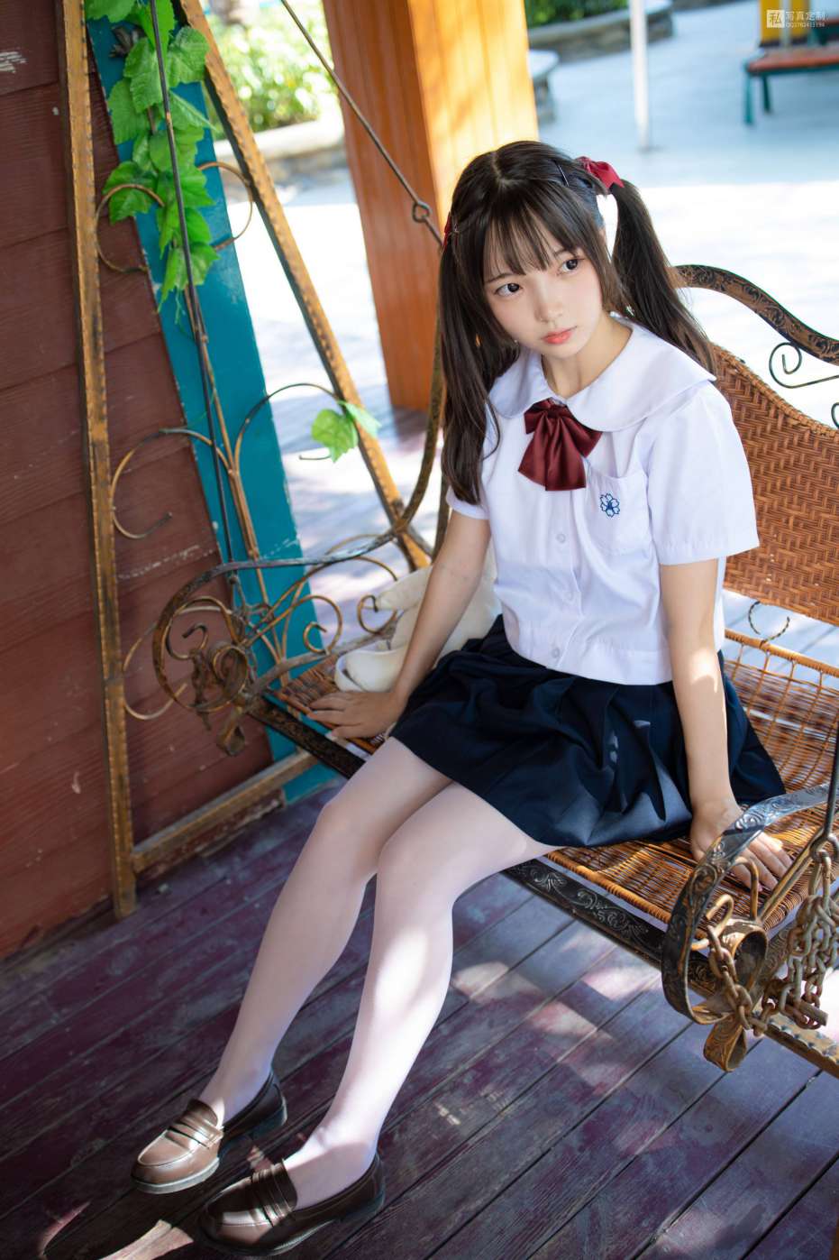 图片[3]-眼神好清澈的双马尾白丝女孩【75P】20019-盲兔兔